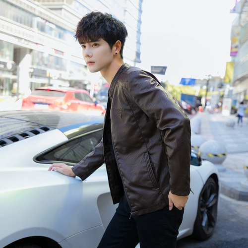 Утепленная полиуретановая зимняя куртка, 2018, облегающий крой, в корейском стиле