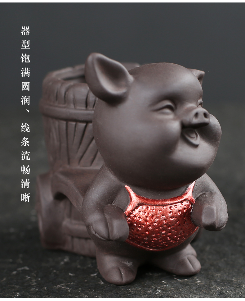 Yuxuan sáng tạo cát tím cảm hứng may mắn lợn trang trí hoa handmade Zen thủy canh hoa trang trí nhà - Vase / Bồn hoa & Kệ mua chậu trồng cây