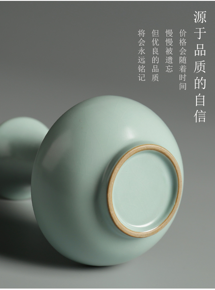 Yuxuan 汝 lò hoa chèn gốm retro Zen nhỏ bình thủy sáng tạo trang trí văn phòng nhà trang trí - Vase / Bồn hoa & Kệ các mẫu chậu hoa đẹp