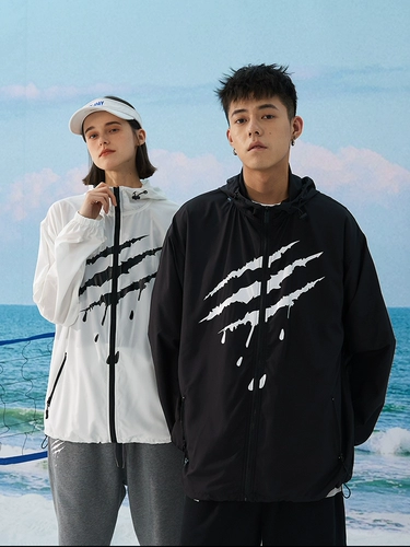 [Та же самая модель долины синего императора] Стрематные царапины за буквой Тонкая солнцезащитная одежда Летний антигультравиолетовый прилив