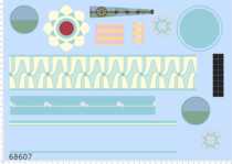 68607 Full-page plastic dish water sticker design 3D printing CNC laminating and coloring tableware rice bowls and dishes water transfer printing