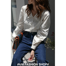 French chic doll collar shirt workplace commuter wild 2020 autumn new vintage embroidery shirt women