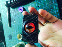 New original design Bull Leather Pure Artisanal glass Yiye Eye Non-resin Eye Eye Cat leather Bracelet Handring