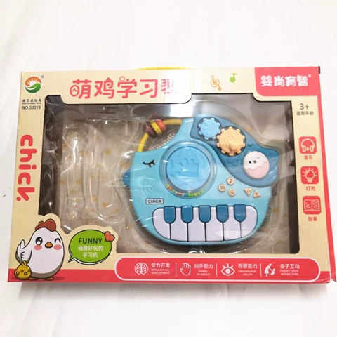 Музыкальный электрический синтезатор для младенца, микрофон, игрушка для мальчиков и девочек, 0-1-3 лет, раннее развитие