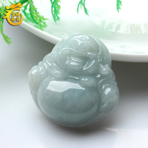 Natural Emerald Pendant Jade Buddha Pendant Myanmar Womens Smiling Buddha Faonga Goods Emerald Pendant With Certificate 925