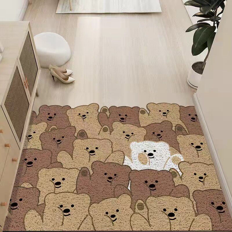 The ground mat inlet doormat cartoon door loop inlet to rub mattress doormat bedroom carpet dust can be cut custom
