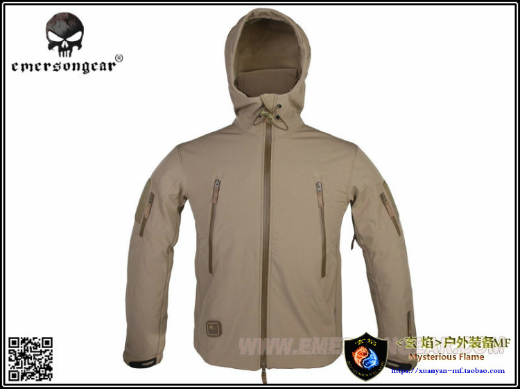 Emersongear Love Merson Submariner Reloaded Jacket Softshell Inner Suede Windsuit Jacket Outdoor Assault Jacket