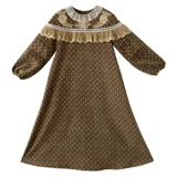 脸儿艺 Ретро вельветовое кружевное демисезонное платье, кружевное платье, свободный крой