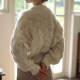 Facer Art Fur Fur Furry Cute Mori Girl Loose French Retro Mori Girl Cardigan Sweater