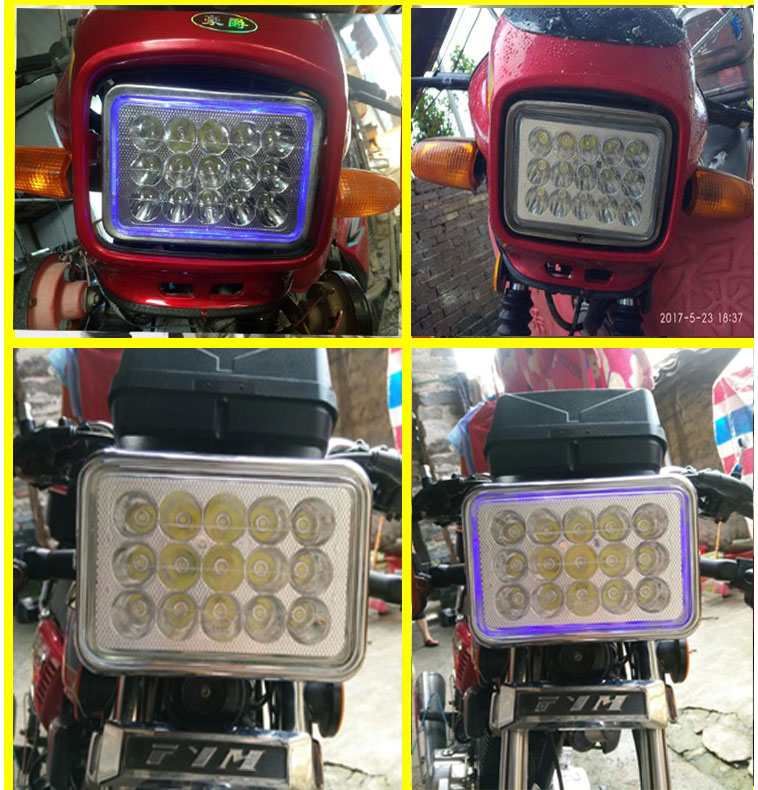 Đèn pha xe máy 125CG lắp ráp đèn pha xa và gần bóng đèn trước đèn pha siêu sáng tích hợp - Đèn xe máy đèn xe máy led