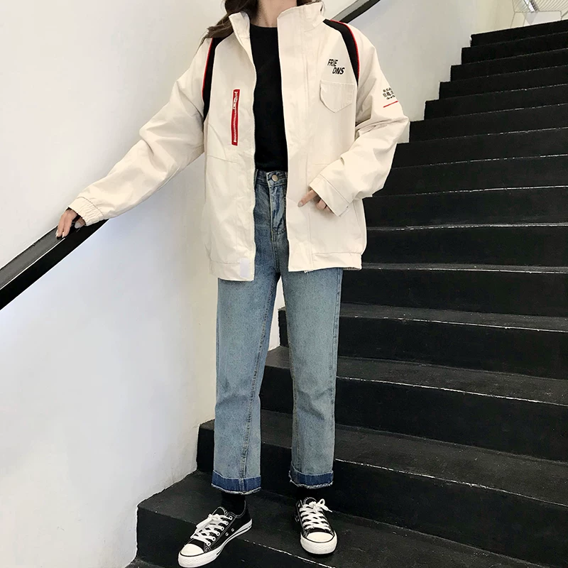 Brand retro jacket for men and women, 2021 collection, oversize, for beloved, with embroidery