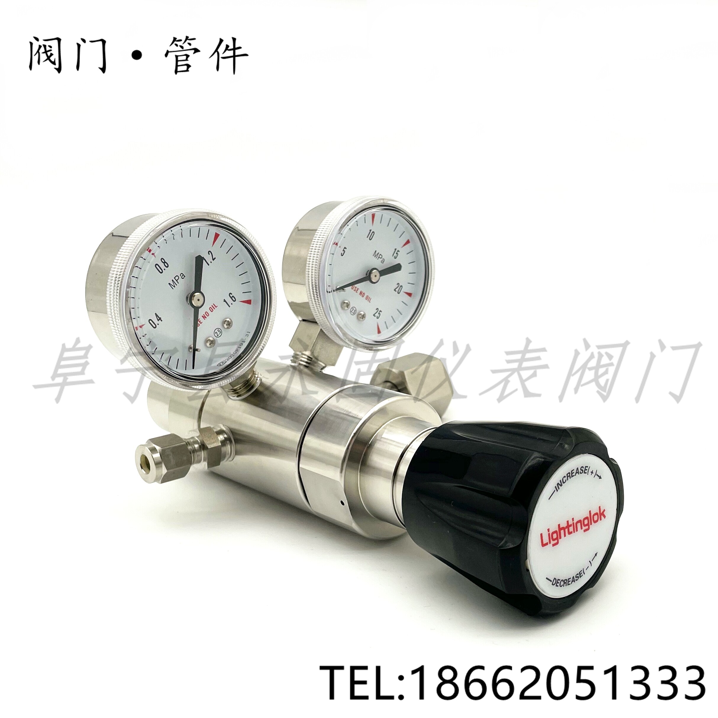 R31 stainless steel bipolar pressure reducing valve Laboratory precision oxygen nitrogen argon helium Hydrogen methane pressure reducing valve