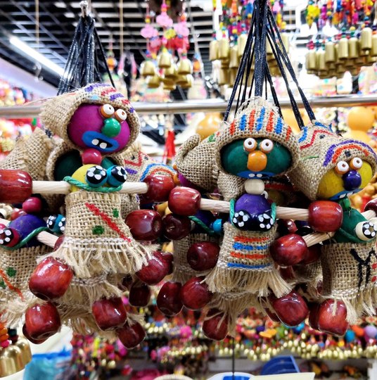 Yunnan ethnic style small Fuwa pendant jewelry retro mouth-swallowing villain handicrafts decorative doll