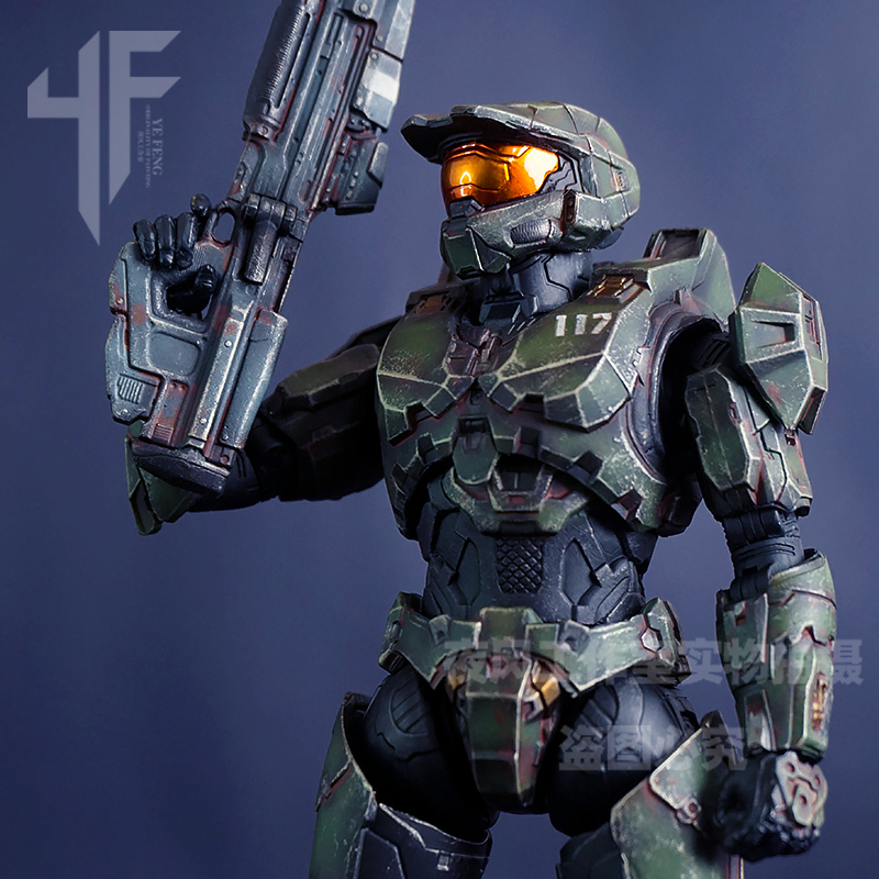 Halo Movie Master Chief Halo Noble Six Articulated Model Toy Figure with Heavy Paint Detailing, Realistic Battle Damage, Birthday Gift Halo Movie Master Chief Halo Noble Six Articulated Model Toy Figure with Heavy Paint Detailing, Realistic Battle Damage, Birthday Gift