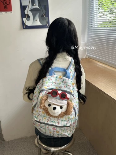 Милый вместительный и большой рюкзак, дизайнерский ранец, сумка через плечо, с медвежатами, тренд сезона, подходит для студента