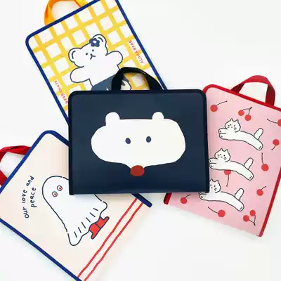 South Korea ROMANE portable zipper A4 file bag large capacity business office student folder data event bag