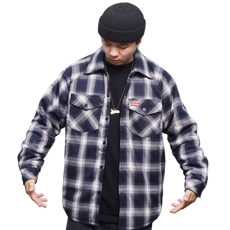 Soulstyle Original Hip-Hop Mexican West Coast Loose Chicano Gradient Plaid Men's Cotton Shirt