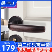 Jiabaoli door lock Indoor room door handle Household bedroom door split lock Silent green bronze Baroque