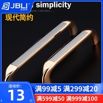 Jiabaoli light luxury modern simple wardrobe Cabinet door small handle Cabinet handle drawer dark handle Gold between black