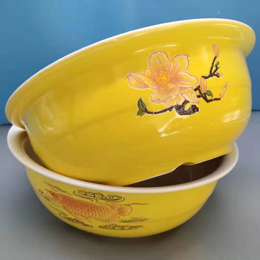 And face basin Home thickened ceramic surface basin deepen and face-facing basin knead non-stick and labor-saving washing dishes Home Kitchen