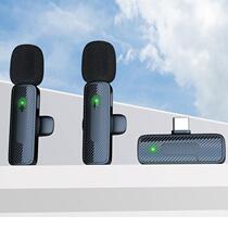 New Wireless Lavalier Microphone for Outdoor Video One-to-Two Mobile Phone Mini Microphone Customization