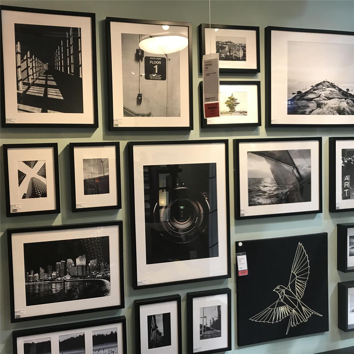 Children's art wall picture frame 8K4 open a34 certificate framed square table puzzle frame solid wood photo frame