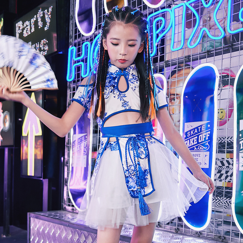 Hip Hop Dance Costumes for girls Jazz Dance Dress Chinese style children jazz dance costumes girls dance costumes girls hip hop suits June 1 show clothes women