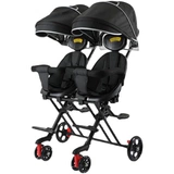 Складная детская коляска для двоих для выхода на улицу с сидением для близнецов