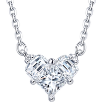 周生生Lady Heart钻石项链18K白色黄金项链送女友92922N
