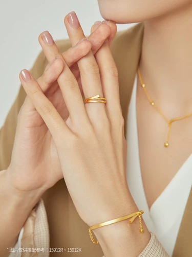 周生生 Лента, золотое кольцо подходит для мужчин и женщин для влюбленных