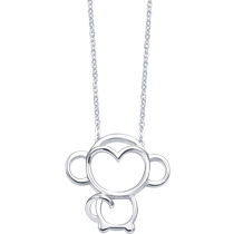 Semaine Raw Pt950 Platine Monkey Platinum Necklace Pendentif Bijoux Femme 86846N