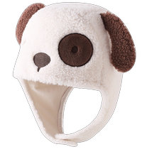 (Live broadcast flash sale) Yings childrens hat autumn and winter lamb velvet warm and cold-proof baby mens and womens pure cotton hat
