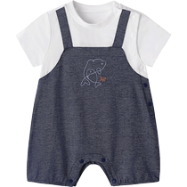 (Same style in the mall) Yings baby onesie summer breathable short-sleeved boys rompers for outdoor wear baby clothes