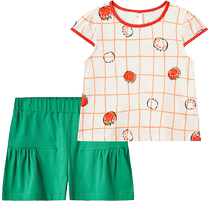 Yingshi childrens suit girls summer thin casual versatile breathable short-sleeved shorts 2024 new boys summer clothes