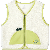 Yings childrens vest autumn plus velvet unisex vest casual versatile unisex vest baby vest 2024 new style