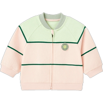 (Same style in the mall) Yingshi baby coat spring and autumn long-sleeved sports coat girls baseball uniform 2024 new style