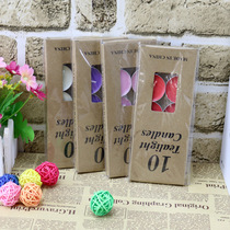 Tea Wax Romantic Table White Little Candle Creative Pendulum Chart Round Birthday White Fire Lacquered Seal Smoke-free Common Red