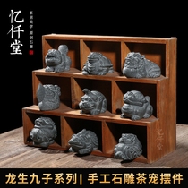Memory Fantasy Creative Longsheng Jiuzi Tea Pet Ornament Can Raise Stone Tea Playing with Tea Table Accessories Works When Creative