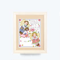 DMC self-matching cross stitch kit wedding couple anniversary Valentines Day DIY handmade cross stitch material bag