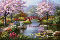 DMC self-made cross stitch kit Tilton Crafts-Japanese Garden Japanese Garden version