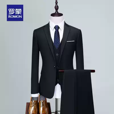 Romon men's suit suit trend slim big size professional dress casual versatile young young handsome wedding suit