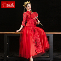 Xiuhe clothing summer bride 2021 new Chinese wedding dress wedding dress wedding dress light toast dress short-sleeved thin section