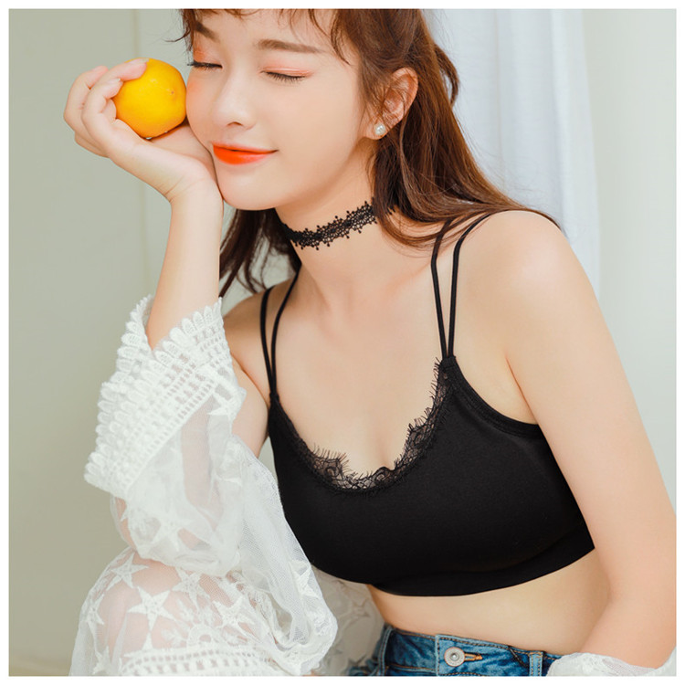 Quần lót nữ hàng đầu làm đẹp trở lại ngắn gợi cảm dày lên tập hợp quấn ngực chạm đáy đai chống nhẹ ngực pad yếm áo bra mặc với sơ mi trắng