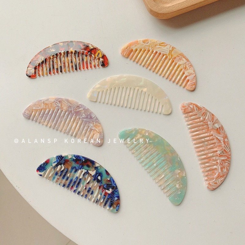 Advanced sense ~ Carrying the rinse hawksbill turtle with your own hair comb retro acetate hair comb female miniature tooth comb