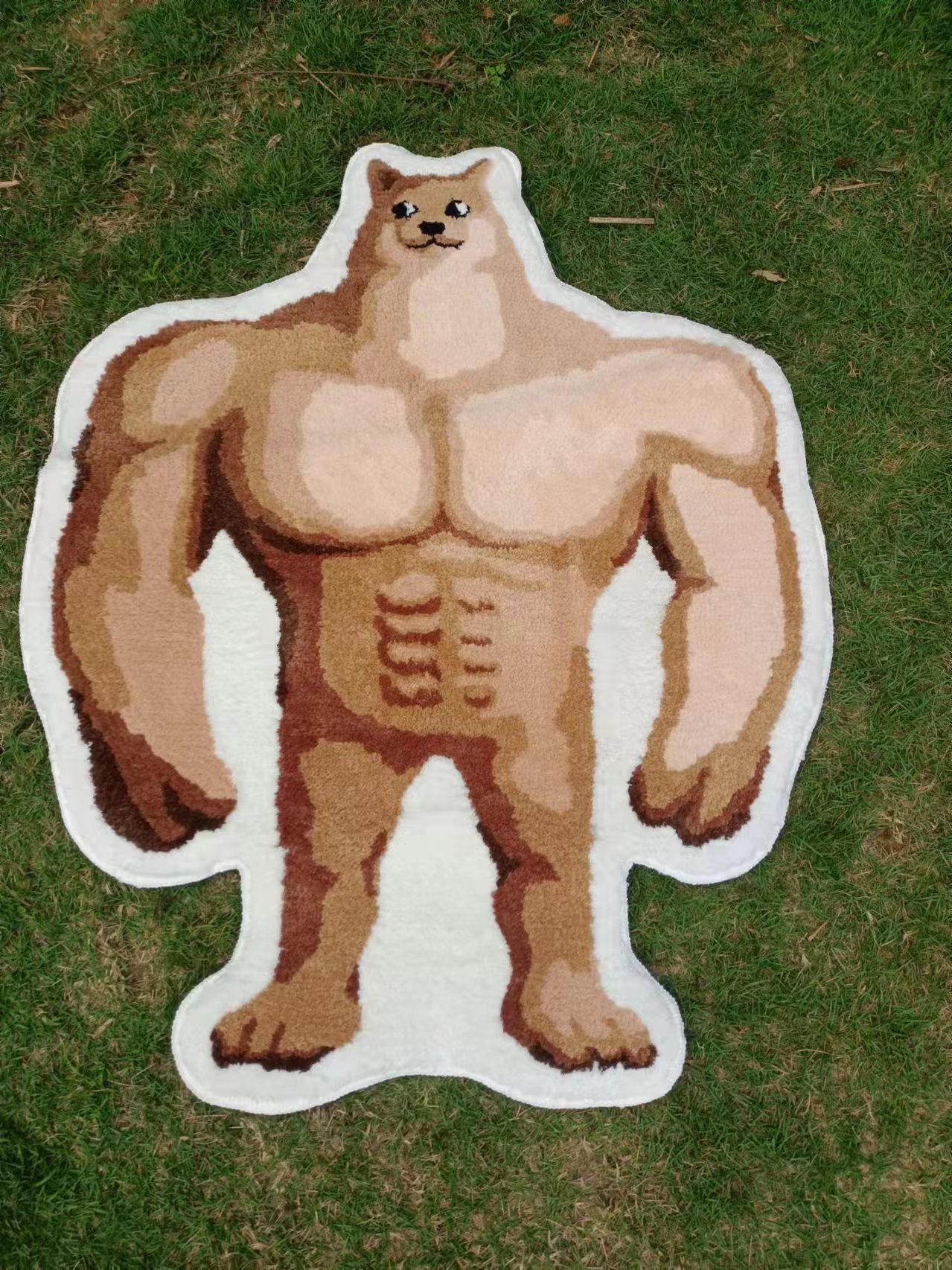 Muscle Chai Dog Waste Chai Dog Rug Swole Doge Cheems Doge Home Prank for anti-slip absorbent ground mat