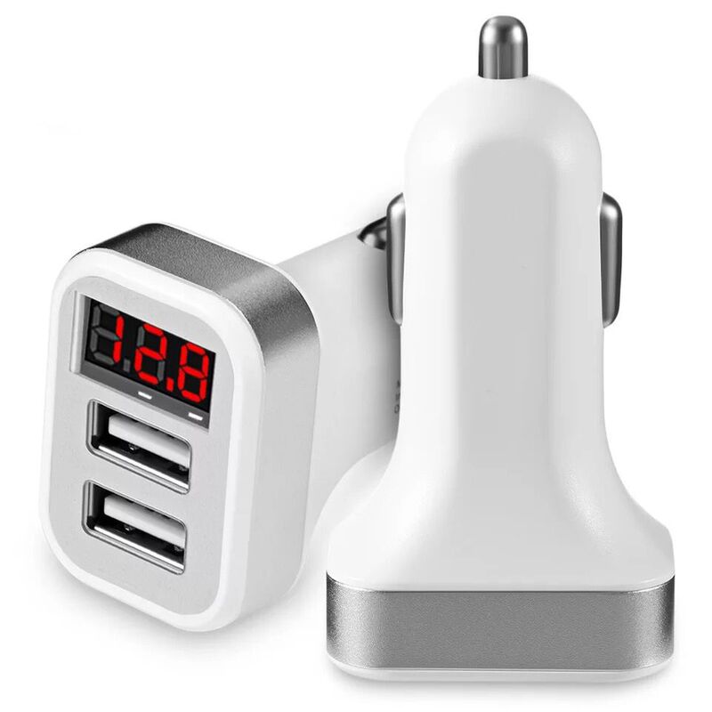 Car Charger, Mobile Phone Car Charger, Car USB Charger with Digital Display, One-To-Two USB Cigarette Lighter Adapter Car Charger, Mobile Phone Car Charger, Car USB Charger with Digital Display, One-To-Two USB Cigarette Lighter Adapter