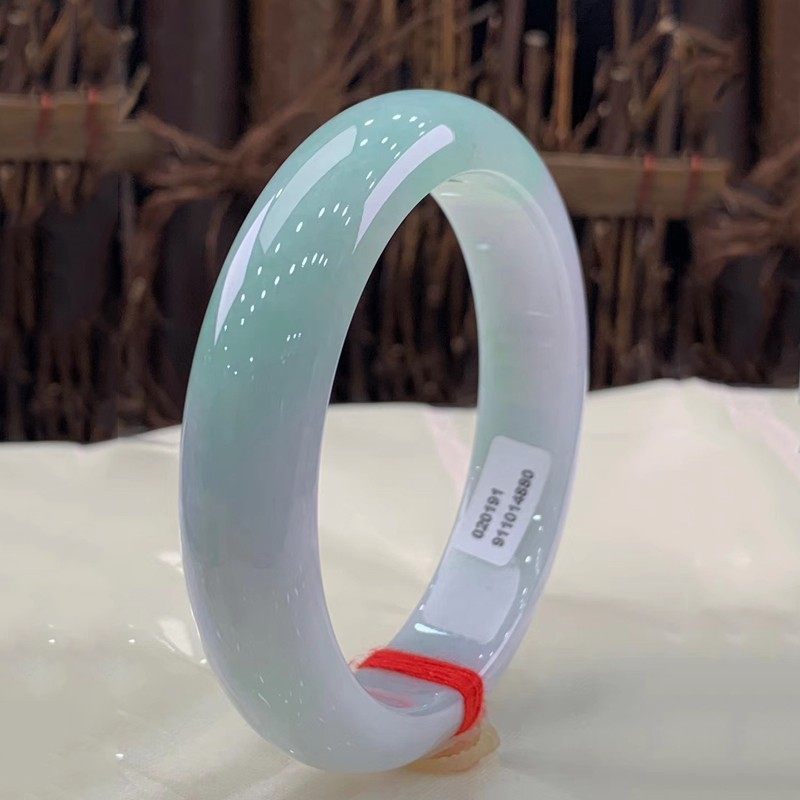 Myanmar ice jade jade bracelet female jade bracelet full of green oil young girl emerald flagship store