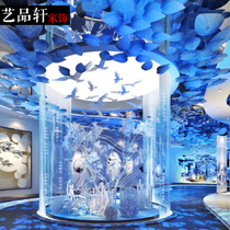 Acrylic Hanging Accessories Hotel Clubhouse Showroom Window Decoration Pendant KTV Bar Ceiling Creative Aerial Chandeliers