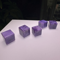 Natural Russian Amethyst Cube Sugar Customized Pendant Necklace Accessories