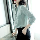 Full avocado green silk long-sleeved double pocket shirt women's designer shirt autumn new top